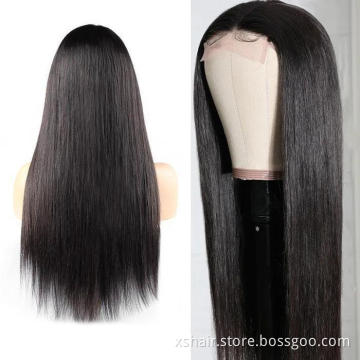 Black natural 12A human hair wigs Long Human hair wigs dropshipping cuticles aligned peruvian hair wig